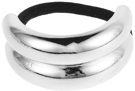 BELLIFFY Elastische Haargummis Aus Metall Geometrisch Für Mädchen Und Frau Haarschmuck Stirnband Accessoire Für Hochzeit Und Alltag Ring Mit Verschluss