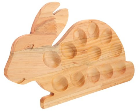Alipis Holz Tablett Für Gefüllte Eier Mit Kaninchenmotiv Eierteller Für Ostereier Serviertablett Für Meeresfrüchte Hölzernes Tablett Für Gefüllte Eier Holzhalter Für Ostereier