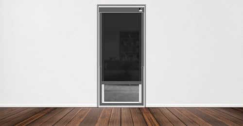 CLIP'N'SHADE Außenrollo für Balkontüren gegen Hitze, Jalousie, Sichtschutz und Abdunkelung für Fenster, Hitzeschutz Rollo ohne Bohren (Weiß, Breite: 70 cm)