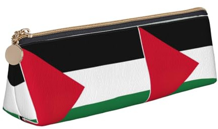 DRTGEDS Palestina flagga mode pennfodral, bärbar pennväska, brevpapper dragkedja söt förvaringsväska, för kontor, resor, Vitt, One Size, Mode