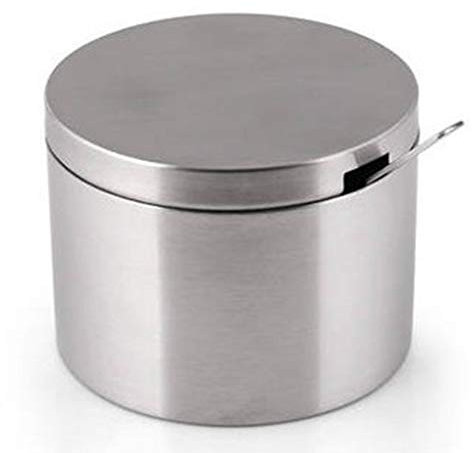 YIZITU Zuccheriera in acciaio inox con coperchio cucchiaio condimento barattolo contenitore contenitore contenitore gadget da cucina