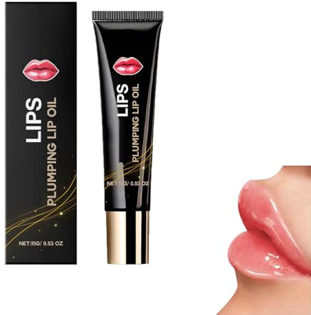 Junjie Lip Plumper Siero per labbra, collagene, acido ialuronico, idratante, volumizzante, antinvecchiamento, ammorbidente, cura intensa (1 pezzo)