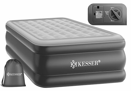 KESSER® Aufblasbare Matratze Luftbett Selbstaufblasend Gästebett mit eingebauter elektrischer Pumpe, Luftmatratze für Camping oder Heimgebrauch Mit Tasche, geeignet für 1 Person - 203 x 95 x 51cm