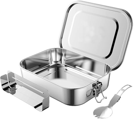 ikuchelife 1200 ml Lunchbox aus 304 Edelstahl für,Schule, Arbeit