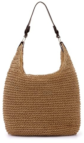 Freiesoldaten Straw Shoulder Bag for Women Large Hand Woven Summer Beach Tote Bag for Travel Vacation Shopping
