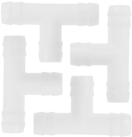 HEALEEP Adaptador de Drenaje Resistente a Deformaciones en para Aire Acondicionado para de Plástico Blanco, Conector de Manguera de 3 Vías, 4 Piezas para Uso en y Hospitales Uso y