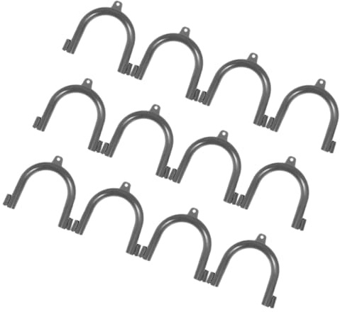 SHINEOFI 12pcs U-Shape Washing Machine Drain Hose Clamps Lightweight Pp Buckle Hose Holder Clips for Reliable Fixing of Washing Machine and Drum Hook Accessories