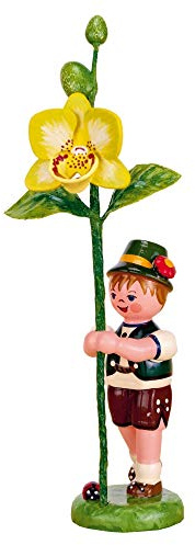 Hubrig-Volkskunst Blumenjunge mit Orchidee* Höhe 11cm