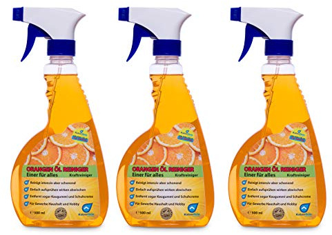 KaiserRein Orangenreiniger 3 x 0,5 L Konzentrat Spray Allzweckreiniger Multi Talent Premium Orangenölreiniger Orangenöl-reiniger