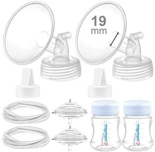 Maymom Pumpenteile Compatibili con Spectra S1/S2; 19-mm Flansch, Ventil, Schlauch, Flasche und Rückflussprotektor; nicht original