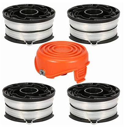 Eyoloty String Trimmer Spools Compatible with Black and Decker DF-065 GH710 GH700 GH750 RC-065, DF-065-BKP Weed Eater Refills Line 36ft 0.065 Auto-Feed Dual Line Edger+ RC-065-P Spool Cover