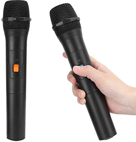 Microphone sans Fil Universel V16U, Microphone à Main Universel de Réception USB VHF 2 en 1, Microphone sans Fil pour Performances/Réunions/églises
