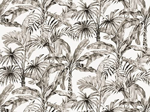 Rasch 485806 Florentine III Papier peint photo non tissé avec palmiers Noir/blanc 3 m x 4 m