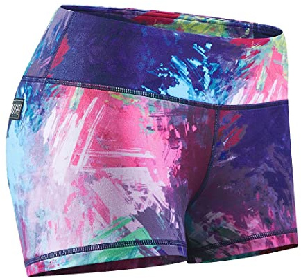 Tough Mode Women's Mid Rise 3/ 5 Athletic Running Workout Shorts Active Yoga Volleyball WOD Compression Short Booty