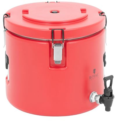Royal Catering RC_TT_3 Thermobehälter 15 L Ablasshahn Warmhaltebehälter Thermobehälter für Essen Wärmebehälter Thermoport