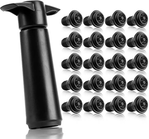 20 Stück Weinstopfen mit Vakuumpumpe Weinkonservierer Vakuum-Flaschenverschluss Weinbehälter Wein Vakuumstopfen Weinsauger Vakuumpumpe für Küche Zuhause Bar Büro Geschenke für Weinliebhaber