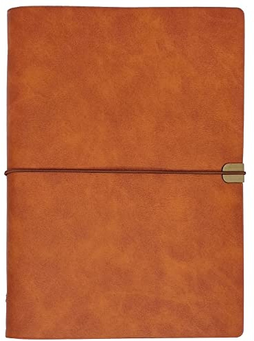 WANLIAN Notizbuch A5 Nachfüllbar, PU-Leder, A5 Ringbuch, 6 Ringe, Mit 80 Blatt/160 Seiten, 170mm x 230mm
