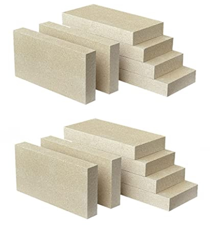 Protalwell Lot de 12 Briques réfractaires de Rechange pour poêle US FBP6, Dimensions : 22,9 x 11,4 x 3,8 cm
