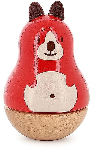 Vilac - Boîte à Musique Lucien Le Chien - Jouet d'Eveil et de Décoration en Bois Massif - 6 Personnages à Collectionner - pour Enfants Dès la Naissance