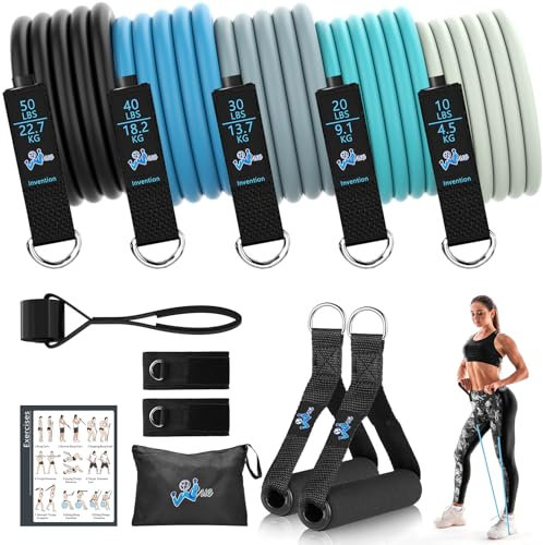 Resistance Bands, Exercise Band for Fitness Workout, Resistance Bands Set Men Up to 150lbs, Stretch Bands for Exercise with Handles, Suitable for Shape Body, Workout, Yoga