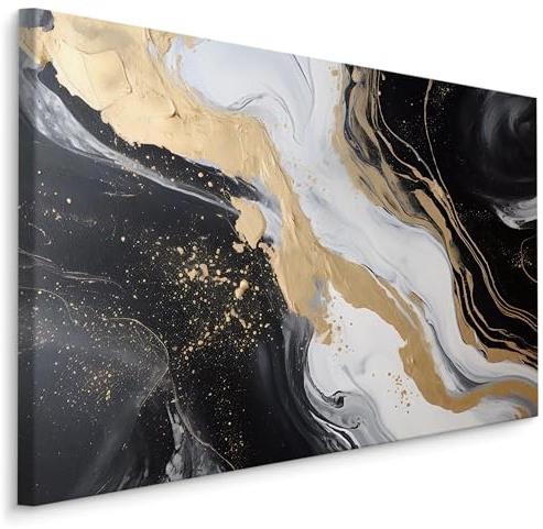 Muralo Wandbilder Vintage, Glamour, Loft Stil, Aufhängefertig - 120x80 cm | Leinwandbild, Modernes Design, UV-beständig - ideal für Wohnzimmer, Schlafzimmer und Büro