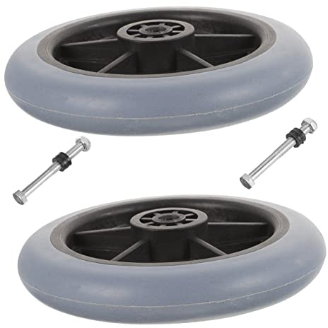 KOMBIUDA Ersatzräder für Gehhilfen Kleine Robuste Räder aus Pvc und Metall 2 Stück Leise und Sicher für Rollstuhlzubehör | Vorderräder für Rollstuhl, Leise Laufräder, als Ersatzteil für Praktischen Radwechsel