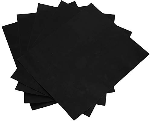 5 Pièces Tapis De Gril Feuilles De Cuisson Réutilisables Tapis De Cuisson Antiadhésifs Revêtement De Four Papier De Cuisson Tapis De Gril Extérieur Accessoires De Barbecue Pour L'extérieur(Noir)