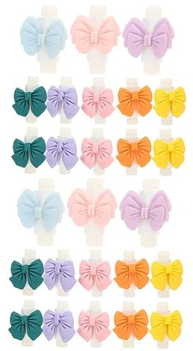 DOITOOL 20pairs Bowknot Cable Protectors for Charging Line Cute Cartoon Data Cable Protective Sleeve for Cord Cover Random Color