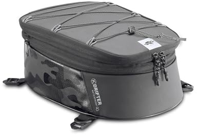 Kappa Moto Borsa da sella universale waterproof Estensibile da 9 lt. a 12 lt con fodera interna estraibile, tracolla e 4 cinghie di fissaggio