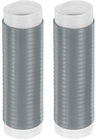 sourcing map 2 Pcs Silicone Pan Handle Sleeve, Heat Resistant Potholder Pot Holders Cover Sleeve for Cast Iron Frying Pan Handle Holder Spatulas, Grey (S)