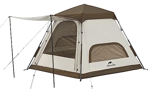 Naturehike Instant Pop up Tält 4 Personer Automatiskt Campingtält Enkel Montering Vattentät Vindtät UV-skydd för Familj Camping Trädgård Utomhus
