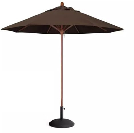 MCLIUJIA Ombrellone da Giardino Ombrellone da Spiaggia A 8 Stecche con Base Rotonda Ombrellone da Esterno con Palo in Lega di Alluminio Ombrellone da Spiaggia(G,210cm/6.8FT)