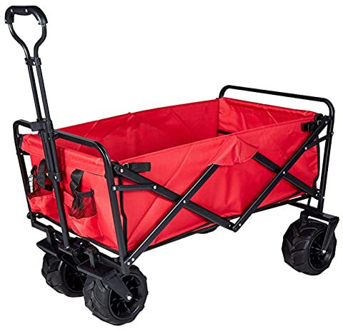 Robuster Gartenwagen mit klappbarem Design für den Außenbereich, Strand, Einkaufen, tragbarer und faltbarer Gartenwagen
