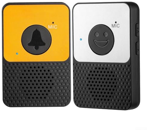 Oceanlend Campanello videocitofonico wireless, campanello citofonico bidirezionale impermeabile, con indicatore LED, portata 300 m per casa, ufficio, scuola, hotel e ospedale