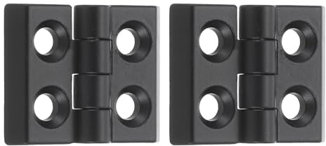 QUARKZMAN 2Pcs Bisagras Ajustables De 180 Grados, 30x38mm Bisagras De Hoja De Bloqueo De Aleación De Zinc, Bisagra De Hoja Caída Para Puertas Bífolds Para Cajas De Madera Y Gabinetes, Negro