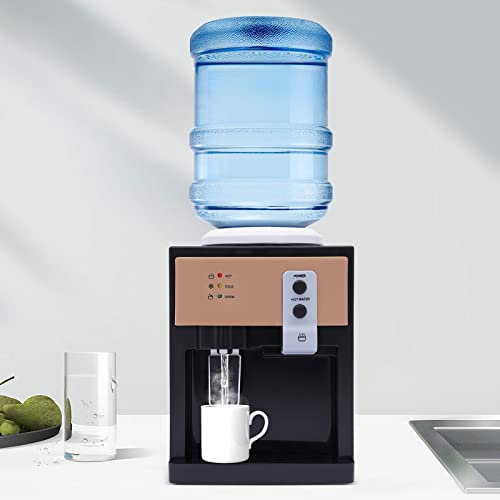 Distributore di acqua elettrico, 550 W, fontana calda fredda, mini erogatore di acqua calda, tempo di riscaldamento 8 minuti, refrigeratore d'acqua per ufficio, casa, 360 x 240 x 270 mm (3,5 l, 5 l