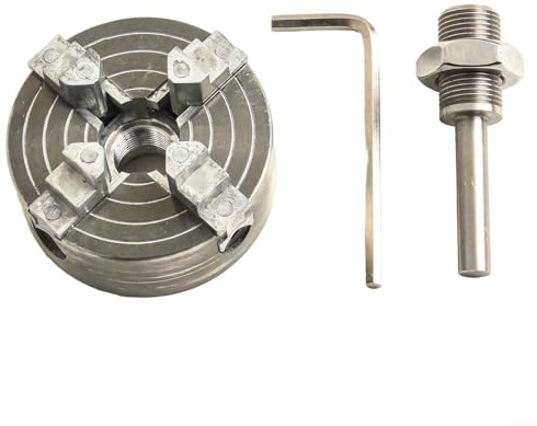 Hasaller Drehfutter, Zinklegierung, selbstzentrierendes Bohrfutter, manuelles Bohrfutter, Elektrowerkzeug, elektrische Bohrmaschine, selbstzentrierende Holzdrehfutter (A)