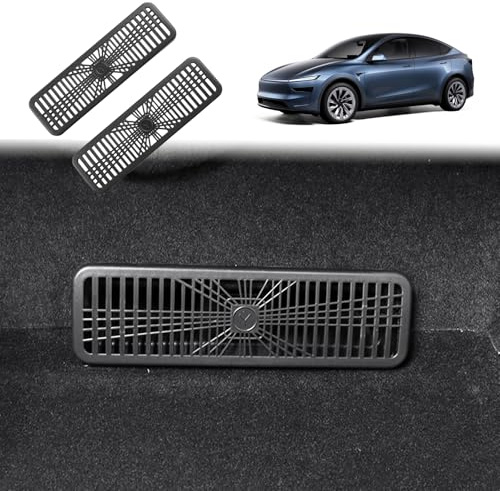 [Lot de 2] GAFAT Nouveau Tesla Model Y Juniper 2025 2026 Auto Air Vent Housse de Protection, Model Y 2025 Protection de Sortie d'Air pour Climatisation Sous le Siège, 2026 Tesla Model Y Accessoires