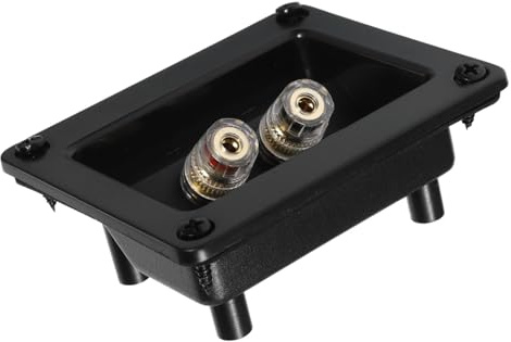 GARIOUANS Morsettiera per Casse Acustiche Doppio Ingresso Connettore Terminale in Plastica Elegante Compatibile con Vari Altoparlanti Facile da Installare per Sistemi Audio Versatili