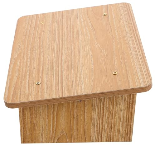 Abaodam Tabouret Bois Incliné pour Repose-pied Sous Bureau Escabeau Antidérapant Multifonction pour Maison et Bureau Support Confortable pour Marchepied Portable