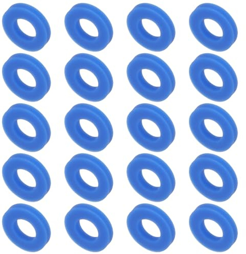 QUARKZMAN M3 Rondelle Plate En Caoutchouc, 6mm DE 3mm DI 1mm Hauteur Métrique Joint D'étanchéité Cales Anti-Vibration Pour RC Flight Controller Drone Accessories Bleu, Lot De 20