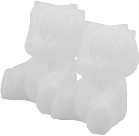 BESTonZON Lot de 2 Moules en Silicone 3D Petits Ours Transparents Moules pour Résine Époxy et Décoration de Gâteaux DIY Antiadhésifs et Solide pour Loisirs Créatifs et Pâtisserie Maison