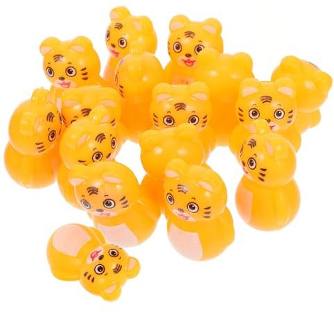 Abaodam 16 Stück Tiger Wackelspielzeug Bunte Kleiner Trinkbecher Ornamente Schreibtisch und Partydekoration für Festtage Zufällige Farbe Zufällige Farbe