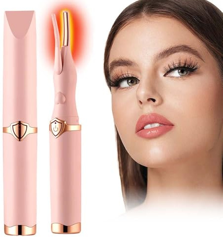 Wimpernzange Beheizbar, Wimpern Curler Elektrisch 10 Sekunden Schnelles Aufheizen mit 3 Temperaturmodi Wimpern, Lash Curler Intelligente Automatische Abschaltung für Natürliches Make up (Rosa)