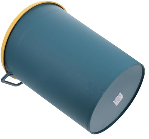 ULTECHNOVO Contenedor Residuos Azul Marino Redondo Pequeño, Cubo Basura para Baño y Cocina, Papelera Doméstica para Sala y Dormitorio, Contenedor de Desechos