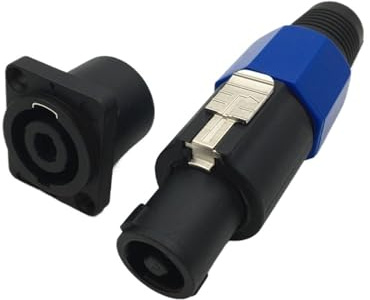 10 set 4 pin Speakon Power maschio con blocco pulsante + 4 poli Powercon presa femmina connettore cavo di alimentazione for montaggio a pannello