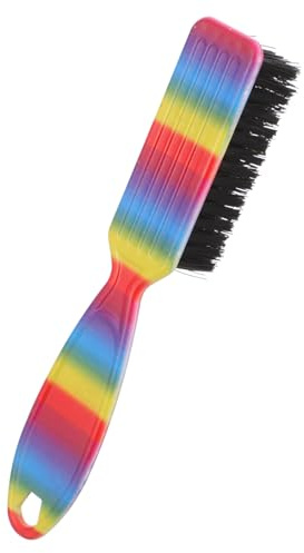 COOPHYA Retro Bartbürste mit Geschmeidigen Nylonborsten Komfortabler Abs Griff Multifunktional für Friseursalon und Haarstyling bei Männern Zufälliger Stil