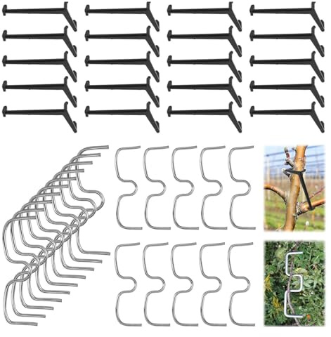 40 esparcidores de ramas de árboles frutales en forma de M de acero galvanizado ABS para pera, melocotón, cítricos, equipo de entrenamiento, separadores de ramas