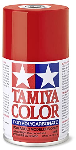 Tamiya 86034 PS-34 Hellrot Polycarbonat 100ml - Sprühfarbe für Plastik- und RC Modellbau, Modellbau und Bastelzubehör, Sprühfarben für den Modellbau