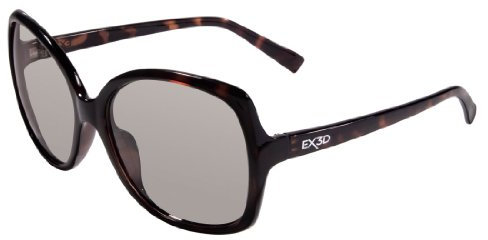 EX3D G1008-215 - Gafas 3D polarizadas para mujer (lentes resistentes a los arañazos, protección UV 100%), tortuga